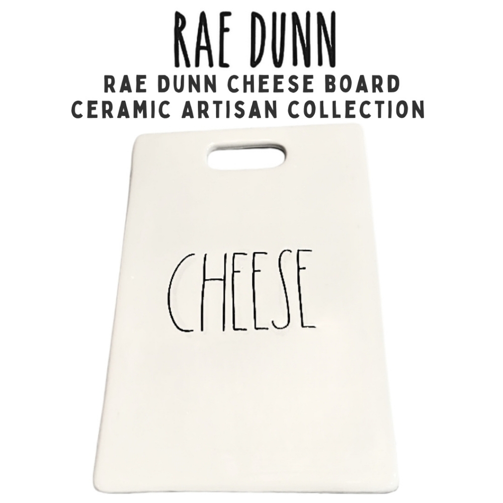 RAE DUNN Artisan Ceramic Cheese Board Serving Party Platter Contemporary Style